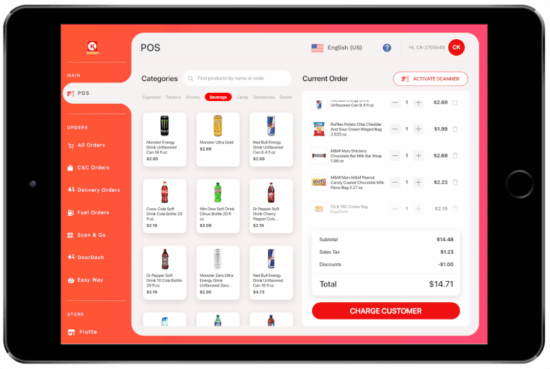 Interplay's headless ecommerce application interface for flexible point of sale.